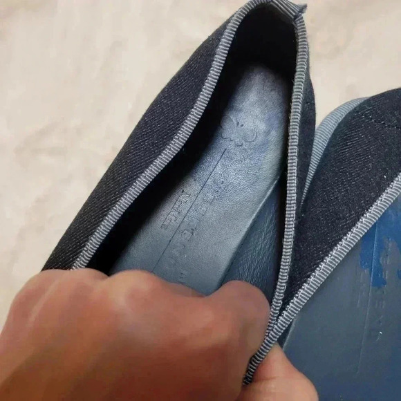 Weekend Max Mara Navy Blue Ballet Flats Denim Size 36 6 - Picture 5 of 10